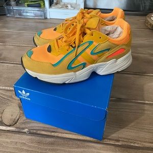 Adidas’s Yung 96 Orange boys size 4, women’s size 5.5